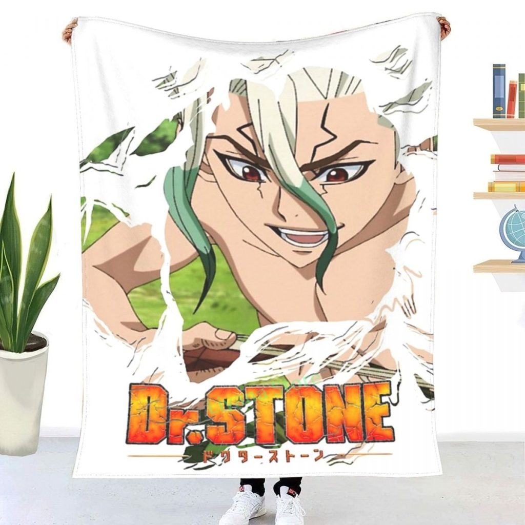 Senku Ishigami Dr Stone 06 Throw Blanket 3D printed sofa bedroom decorative blanket children adult Christmas - Dr. Stone Shop