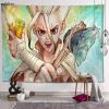 Wall Tapestry Japanese Anime Dr Stone Background Decorative Wall Hanging For Living Room Bedroom Dorm Room 4 - Dr. Stone Shop