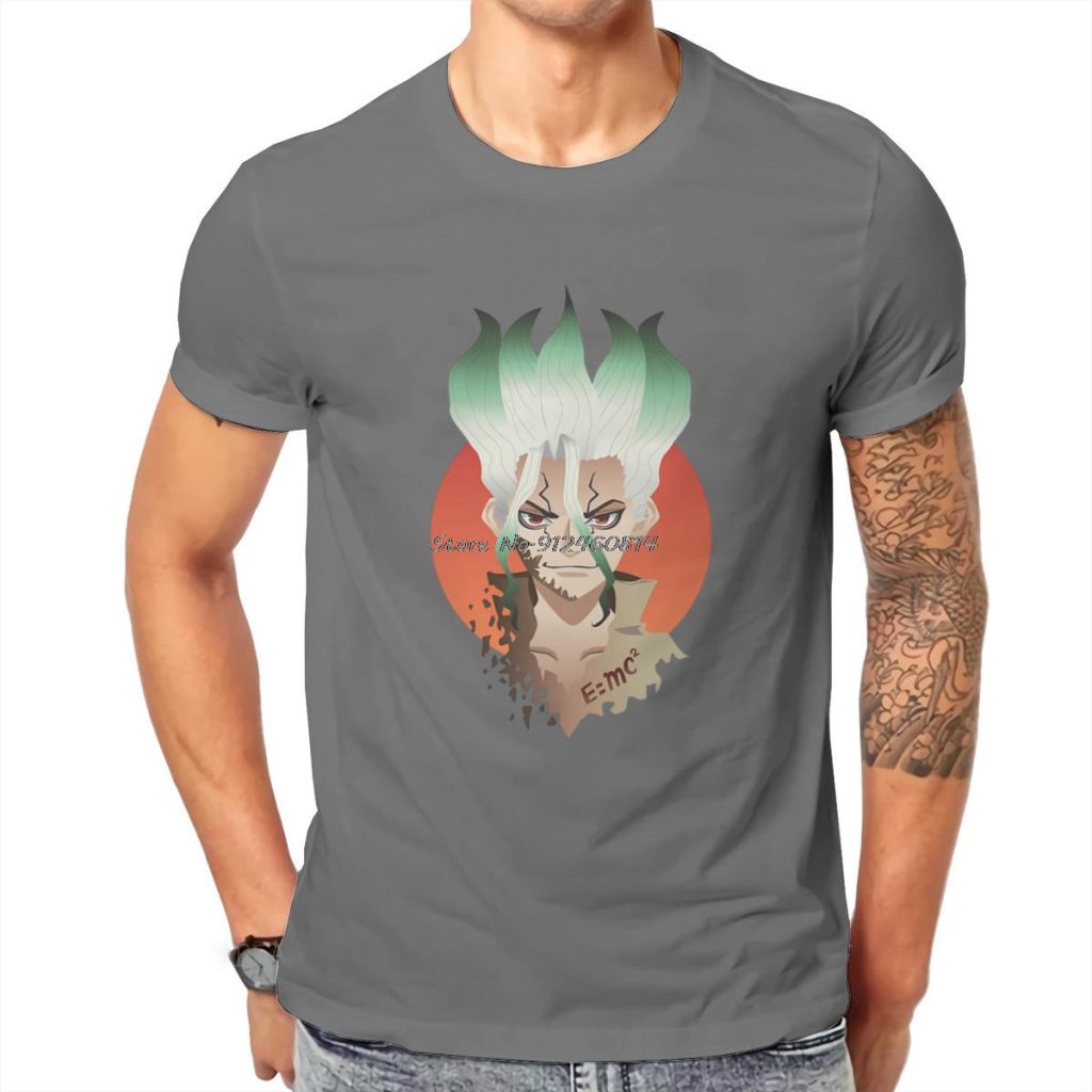 Dr Stone Manga Anime Senku2 T Shirt Classic Goth Summer Men Cotton O neck Tshirt Hip 1 - Dr. Stone Shop