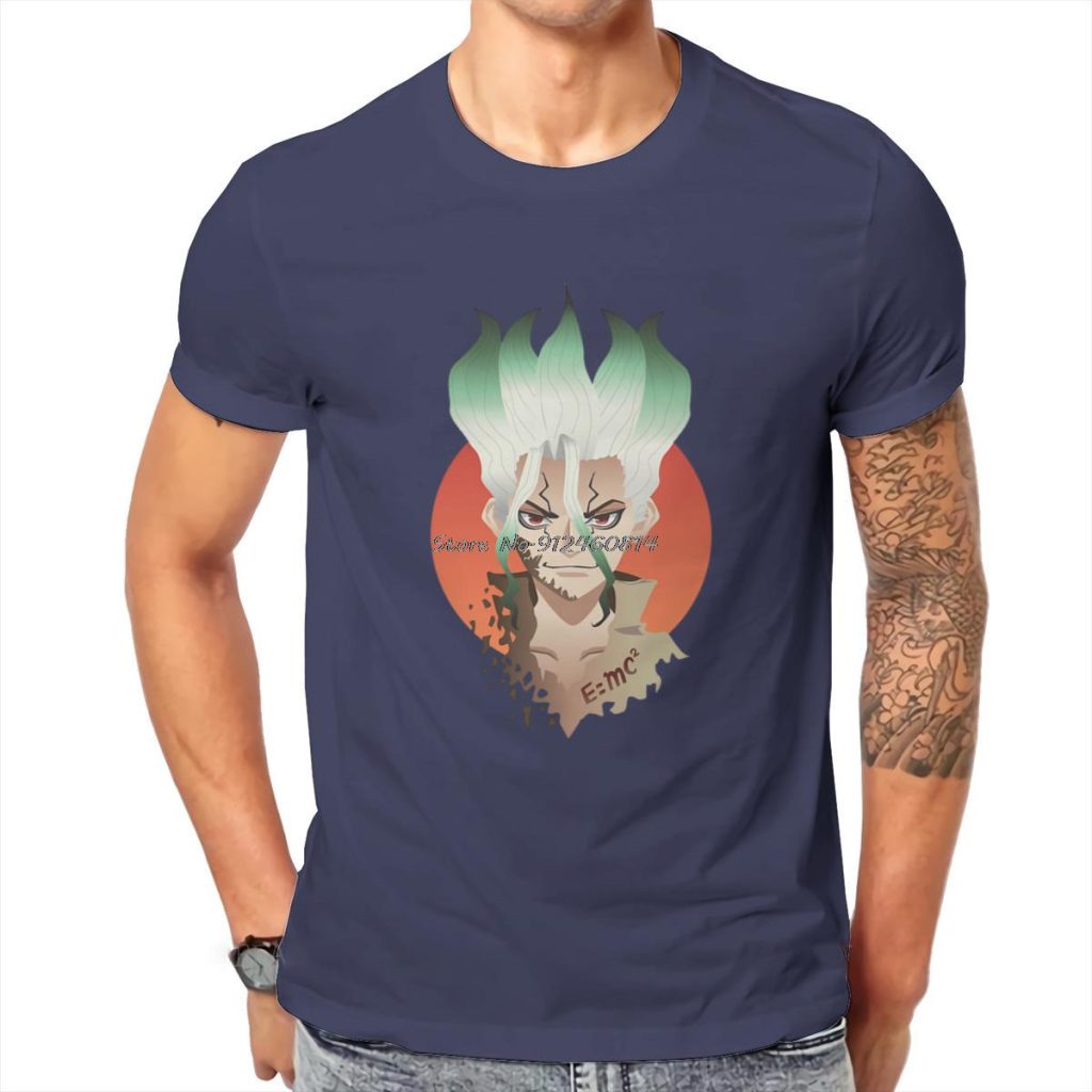 Dr Stone Manga Anime Senku2 T Shirt Classic Goth Summer Men Cotton O neck Tshirt Hip 3 - Dr. Stone Shop