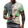 Japanese Anime Dr Stone Ishigami Senkuu 3D Printed T Shirts Summer Men Clothes Loose Street Comfortable 3 - Dr. Stone Shop