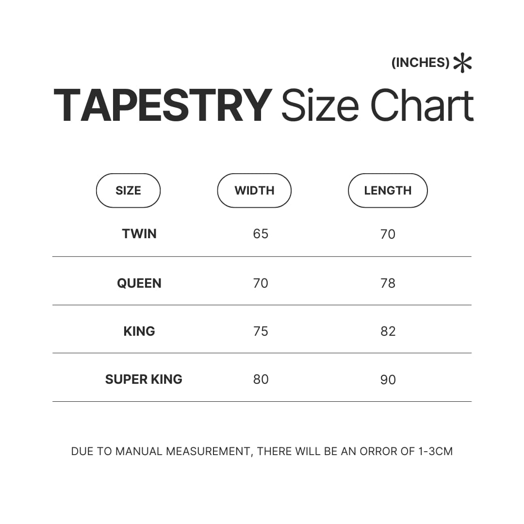 Tapestry Size Chart - Dr. Stone Shop