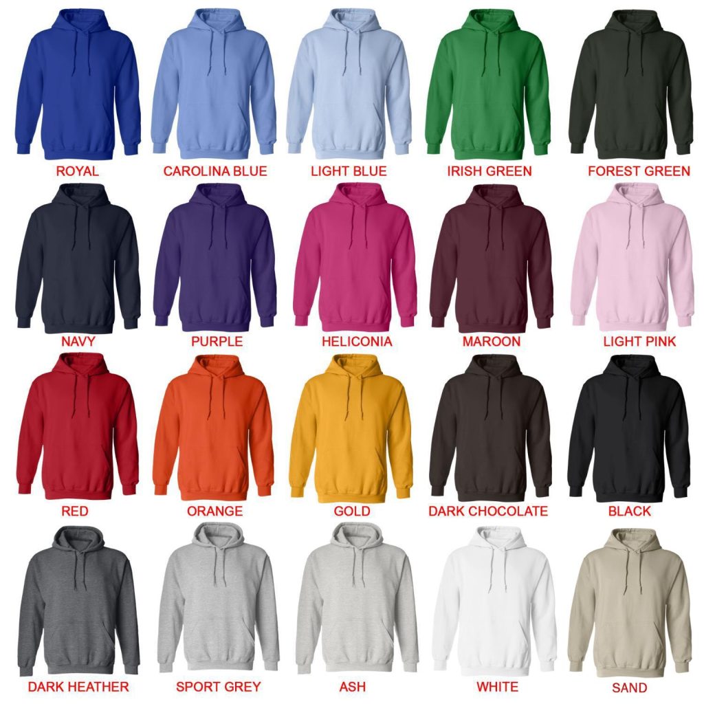 hoodie color chart 1 - Dr. Stone Shop