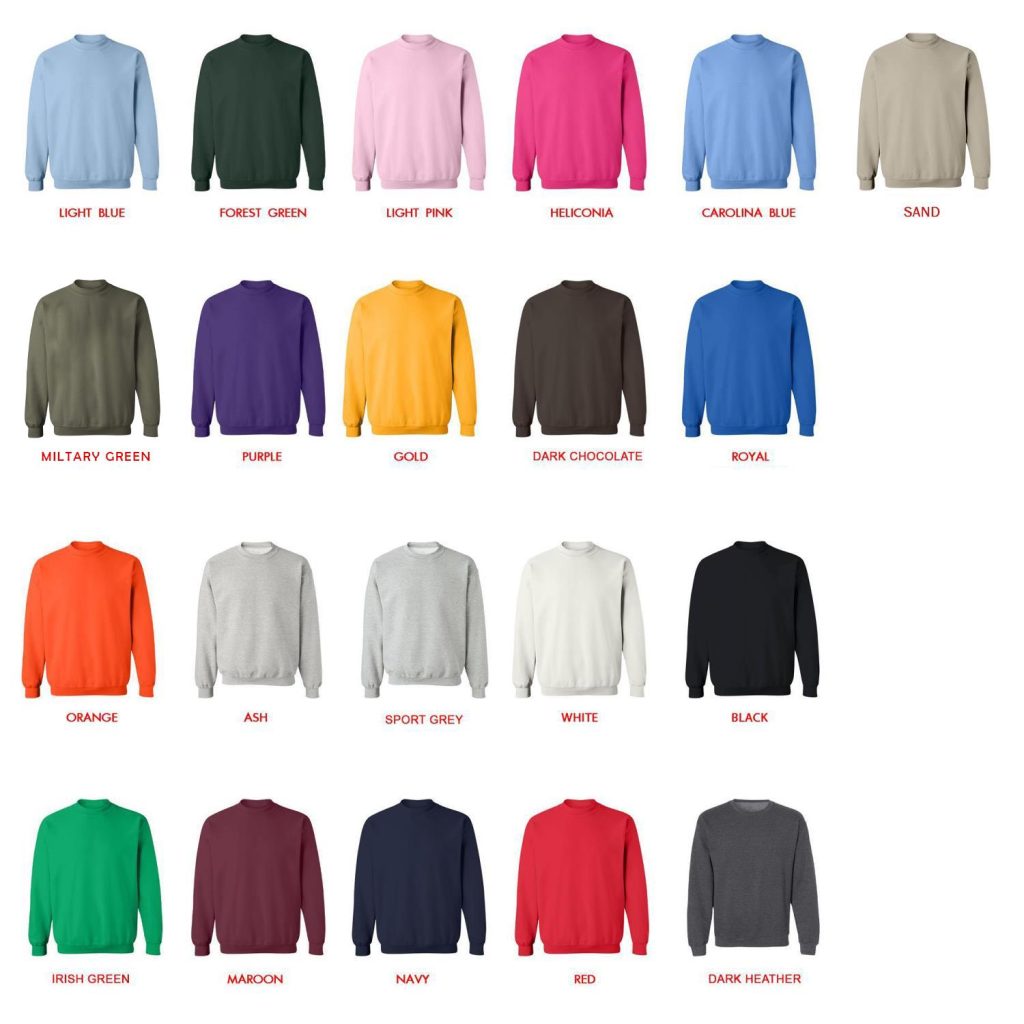 sweatshirt color chart 1 - Dr. Stone Shop